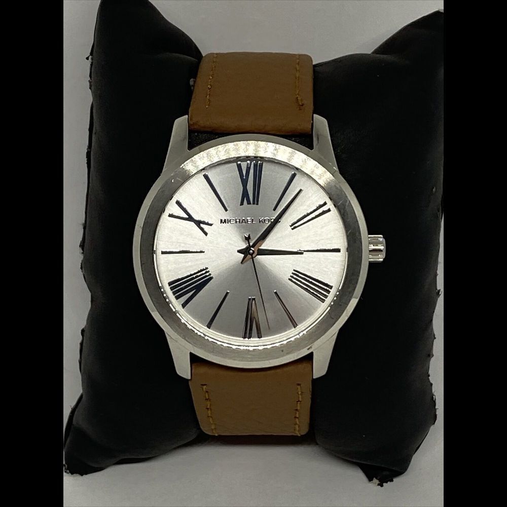 Michael Kors Hartman MK3489 Women's Brown Leather Analog Dial Quartz Watch EY673